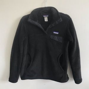 Womens Patagonia Re-Tool Snap T Pullover in Black